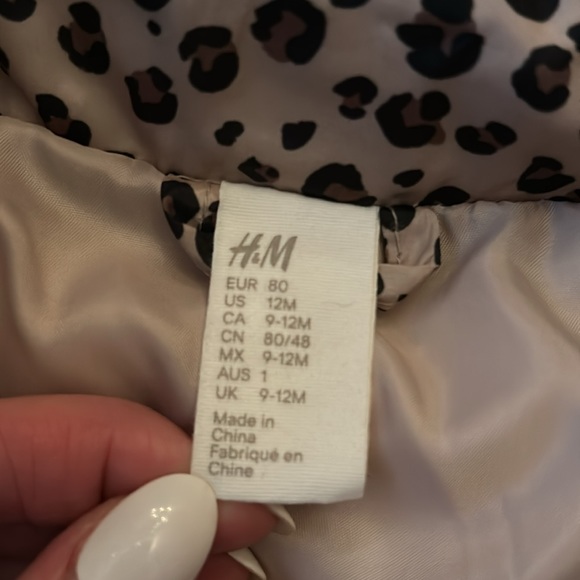 Leopard Print Baby Puffer Coat - Picture 3 of 10